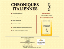 Tablet Screenshot of chroniquesitaliennes.univ-paris3.fr